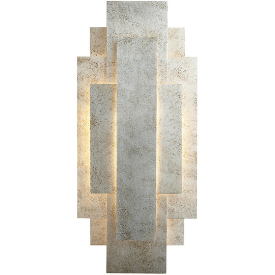 Merano Lighting - Merano Fori 2 Light Wall Lamp Antique Silver Leaf