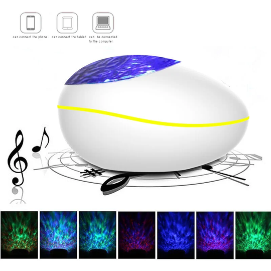 MUFF Projector Lamp, 8 Light Modes Skylight Star Projector Aesthetic Room Decor for Bedroom Decor, White