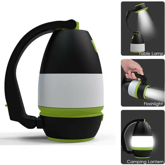 Aougo - Rechargeable Camping Torch 3 in 1 Table Lamp Lantern Camping Tent Deformable Flashlight Work Light With 2000mAh Battery led Outdoor Indoor