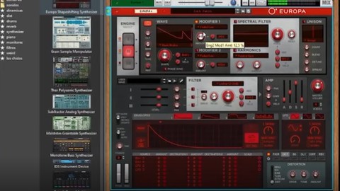 Sntesis y produccin con Europa de Reason Studios.