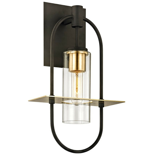 Hudson Valley Lighting - Smyth 1 Light Wall Dark Bronze And Brushed Brass, Glass, IP44